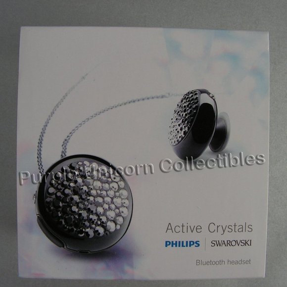 Swarovski Philips Active Crystals Breeze Bluetooth Headset ~ Black - Picture 4 of 5